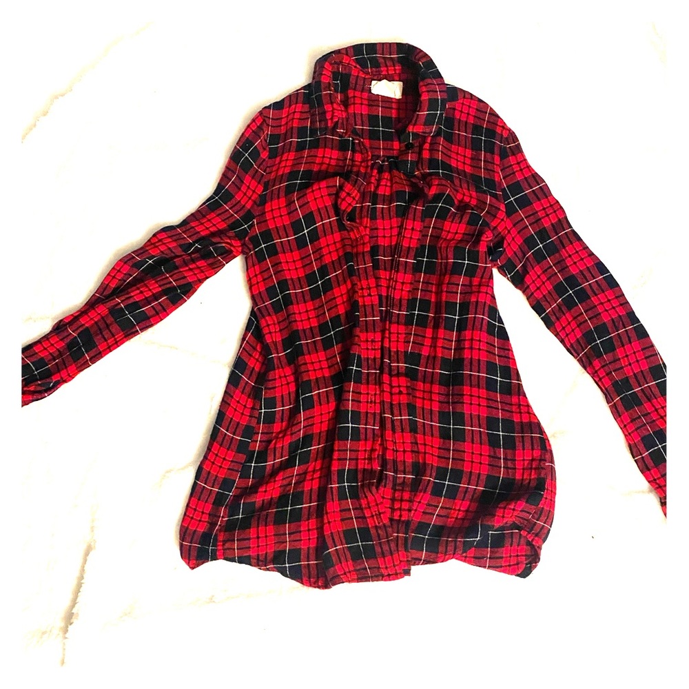 S Flannel Shirt Dress